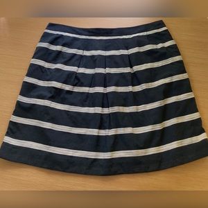 Loft pleated striped skirt